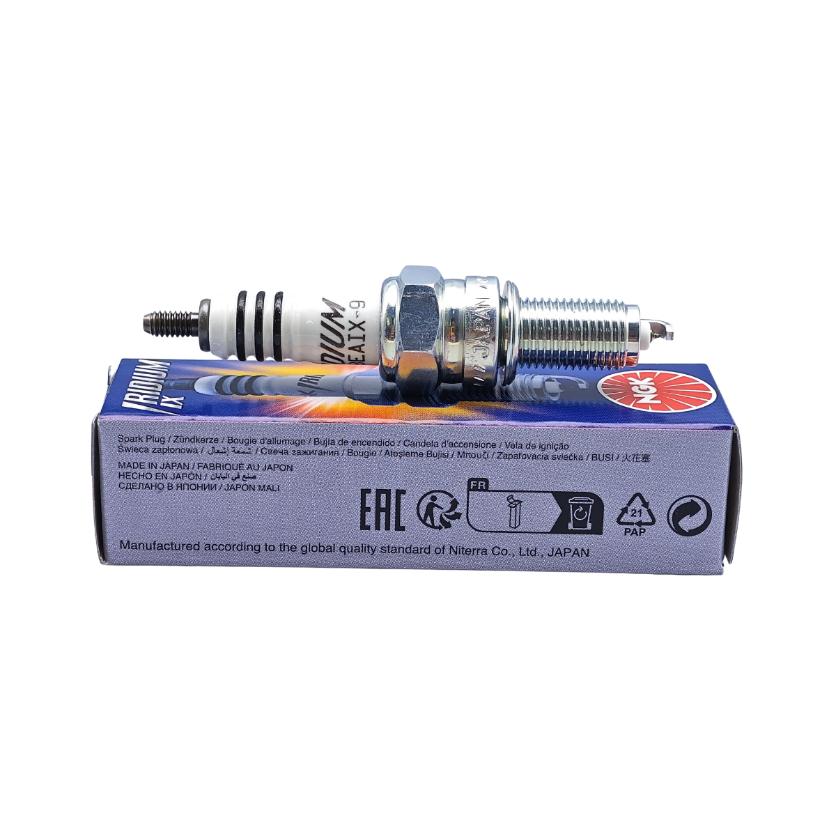 Vela Ignição Ngk Iridium Cpr8eaix9 CB 500 NXR 150 BROS CG 125 NXR 125 BROS KX 450 CG 150 KLX 450 NOVO - Imagem 3