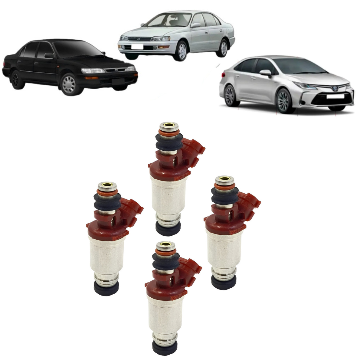 Kit 4 Bico Injetor Toyota Corolla 1995 1996 1997 1998 1999 2000 2001 2002 2325016160 Novo