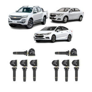 Kit 8 Sensores TPMS Pressão Chevrolet Cruze Prisma Onix Cobalt S10 Tracker Spin Trailblazer 13516165