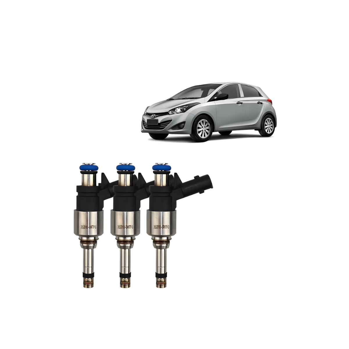 Kit 3 Bico Injetor 3531004TF0 Hyundai Creta HB20 HB20s